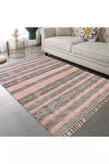 Geometric Rug Handmade Cotton Dhurrie Area Rugs Bohomian Kilims Indoor