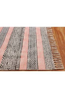 Geometric Rug Handmade Cotton Dhurrie Area Rugs Bohomian Kilims Indoor 5