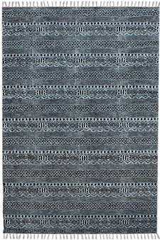Indigo Rug Handmade Bohomian Kilims Indoor Kitchen Carpet Flatwoven Throw Rug