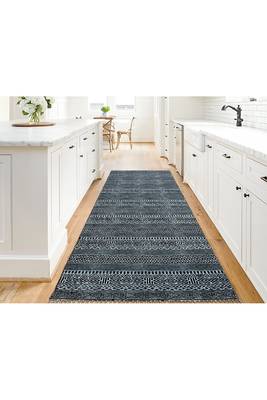 Indigo Rug Handmade Bohomian Kilims Indoor Kitchen Carpet Flatwoven Throw Rug 2