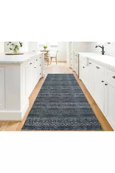 Indigo Rug Handmade Bohomian Kilims Indoor Kitchen Carpet Flatwoven Throw Rug
