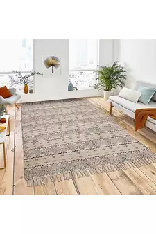 Handmade Cotton Dhurrie Boho Kilims Indoor Kitchen Flatwoven Throw Rug