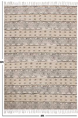 Handmade Cotton Dhurrie Boho Kilims Indoor Kitchen Flatwoven Throw Rug 3