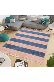 Indian Natural Rug Yoga Kilim Hand Block Printed Dhurrie Garden Area Carpet