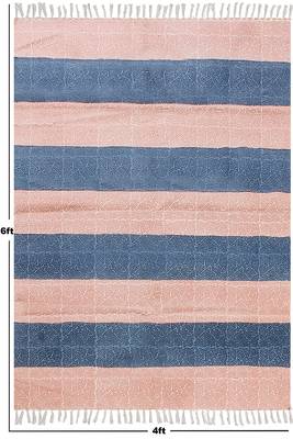 Indian Natural Rug Yoga Kilim Hand Block Printed Dhurrie Garden Area Carpet 3