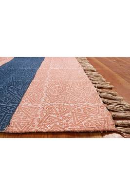 Indian Natural Rug Yoga Kilim Hand Block Printed Dhurrie Garden Area Carpet 4