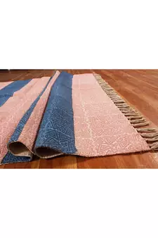 Indian Natural Rug Yoga Kilim Hand Block Printed Dhurrie Garden Area Carpet