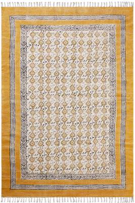 Indian Handwoven Cotton Durries Gray Carpets Outdoor Rug Bathroom Carpet 1