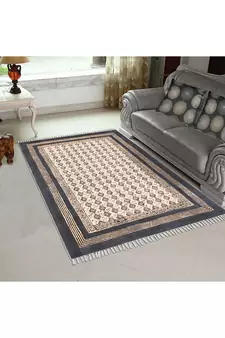 Geometric Kilim India Cotton Carpet Eco Friendly Dhurrie Hand Block Print Rug