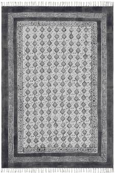 Indian Hand Block Print Dhurrie Natural Color Printed Rug Geometric Area Carpet