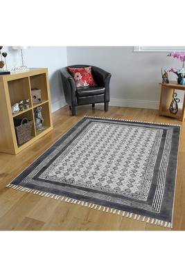Indian Hand Block Print Dhurrie Natural Color Printed Rug Geometric Area Carpet 2
