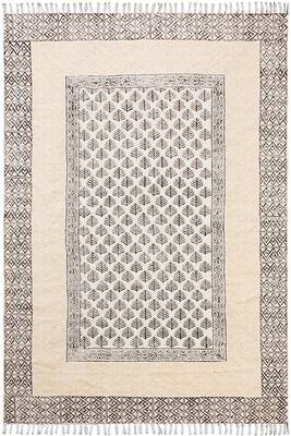 Home Decor Kilim Handmade Pure Cotton Carpet Hand Block Printed Dhurrie 1
