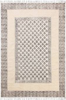 Home Decor Kilim Handmade Pure Cotton Carpet Hand Block Printed Dhurrie