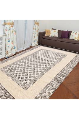 Home Decor Kilim Handmade Pure Cotton Carpet Hand Block Printed Dhurrie 2