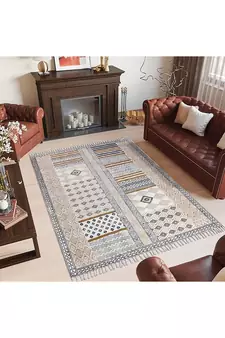 Kitchen Kilim Handmade India Cotton Carpet Eco Friendly Dhurrie Geometric Rug