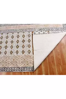 Kitchen Kilim Handmade India Cotton Carpet Eco Friendly Dhurrie Geometric Rug