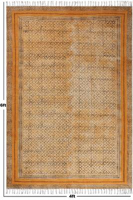 Handmade Pure Cotton Rug Traditional Floor Area Kilim Indian Flat Weave Dhurrie 3