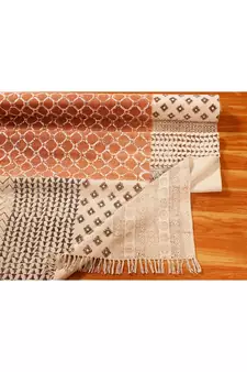 Outdoor Kilim Indian Handmade Dhurrie Cotton Carpet Geometric Area Carpet