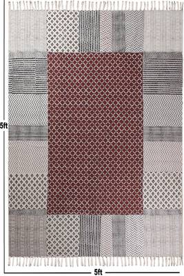 Finely Handmade Rug Living Room Carpet Traditional Area Dhurrie Indian Cotton Kilim 3