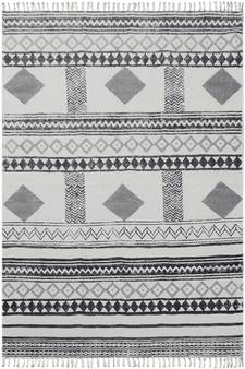 Geometric Cotton Rug Indian Fine Traditional Carpet Vintage Look Kilim