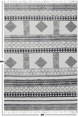 Geometric Cotton Rug Indian Fine Traditional Carpet Vintage Look Kilim 3
