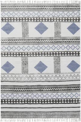 Indian Handmade Large Cotton Durries Gray Carpets Yoga Mat 1