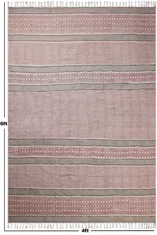 Hand Woven Cotton Durries Dining Room Carpets Yoga Outdoor Mats Kitchen Rugs