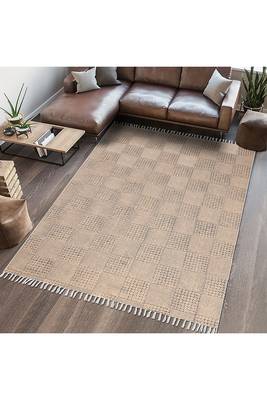 Indian Handmade Floor Carpet Vintage Rug Natural Fiber Cotton Durries Kitchen Rugs 2