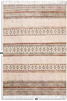Natural Handmade Rug All over area Rug Cotton Kilim Geometric Rugs Area Mat