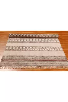 Natural Handmade Rug All over area Rug Cotton Kilim Geometric Rugs Area Mat