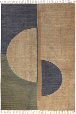 Hand Woven Durries Sofa Rugs Blue Kilim Cotton Durries Yoga Outdoor Mat 1