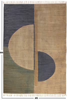 Hand Woven Durries Sofa Rugs Blue Kilim Cotton Durries Yoga Outdoor Mat 3