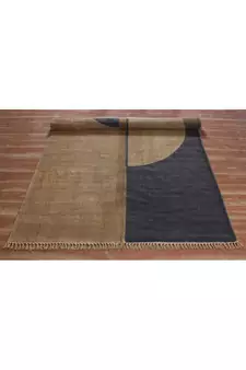 Hand Woven Durries Sofa Rugs Blue Kilim Cotton Durries Yoga Outdoor Mat