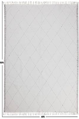 Natural Pure Cotton Durries Living Room Carpet Geometric Area Kilim 3