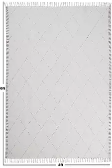 Natural Pure Cotton Durries Living Room Carpet Geometric Area Kilim