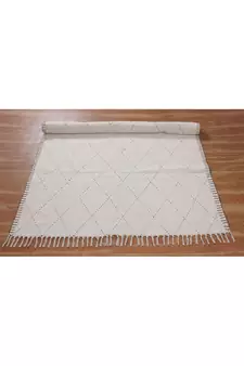 Natural Pure Cotton Durries Living Room Carpet Geometric Area Kilim
