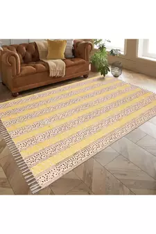 Modern Living Room Rug Traditional Cotton Durries Natural Handmade Rugs