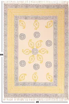 Geometric Cotton Carpet Kitchen Durrie Living Room Area Rug Outdoor Garden Yoga Durrie