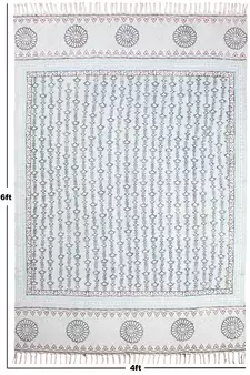 Indian Bohemian Rug Handmade Cotton Kilim Outdoor Area Rugs Yoga Mats