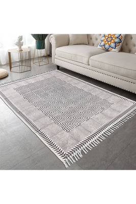 Outdoor garden Cotton rug Indian handmade Kitchen Dining Room Rug Bohemian Floor Mat 2