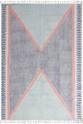 Handmade Block printed bedroom rug boho cotton rug Home decorative rug Floor area Carpet 1