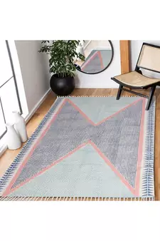 Handmade Block printed bedroom rug boho cotton rug Home decorative rug Floor area Carpet