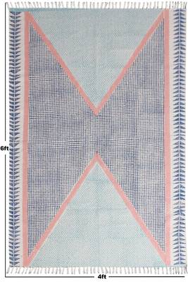 Handmade Block printed bedroom rug boho cotton rug Home decorative rug Floor area Carpet 3