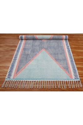 Handmade Block printed bedroom rug boho cotton rug Home decorative rug Floor area Carpet 4