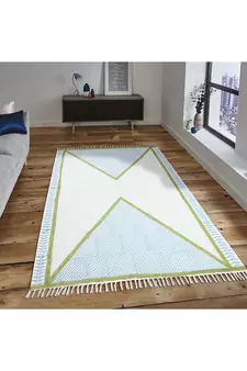Dining Room Rug Indian Geometric kilim cotton woven dhurrie Outdoor yoga mat garden rug