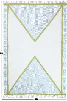 Dining Room Rug Indian Geometric kilim cotton woven dhurrie Outdoor yoga mat garden rug