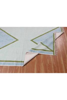 Dining Room Rug Indian Geometric kilim cotton woven dhurrie Outdoor yoga mat garden rug 5