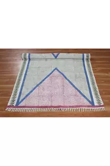 Study Room Rug Kitchen Area Mat Hand Block Printed Cotton Durries Doormats