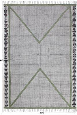 Boho area rug Kitchen flat weave cotton dhurrie Outdoor area rug Moroccan living room rug 3