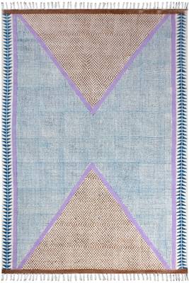 Home Decor Blue Hand Woven Rag Rug Bohemia Kilim Rug Entryway Throw Rug 1